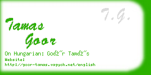 tamas goor business card